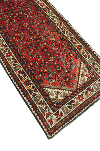 Fine Vintage Distressed Diaval Rust/Ivory Runner, 2'6 x 13'3