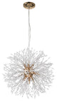 Modern Crystal Firework Sputnik Chandelier, Gold, 9 Light