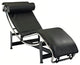 Modway Charles Leather Chaise Lounge, Black