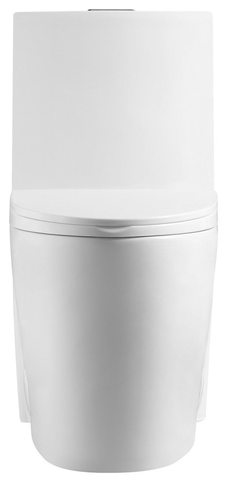1.28 GPM White One-Piece Elongated Toilet,Soft Close Seat Included