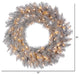 Artificial Platinum Fir Wreath , Warm White, 30"