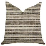 Skyway Lines Luxury Brown-Beige Multi Tones Throw Pillow, 26"x26"
