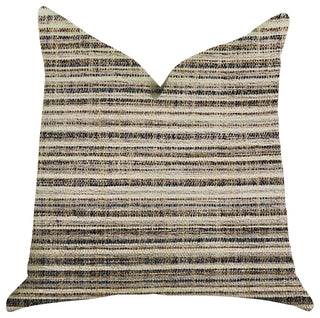 Skyway Lines Luxury Brown-Beige Multi Tones Throw Pillow, 26"x26"