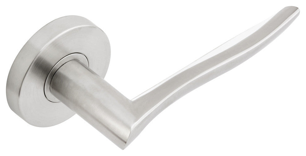 Waterfall Lever, Tubular Passage, Satin Stainless Steel, 2-3/8" Backset