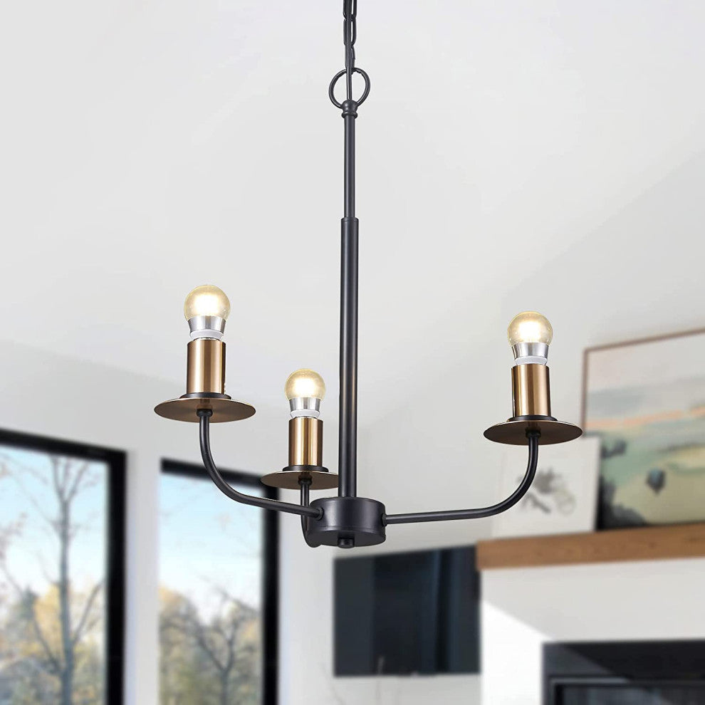 3 Light Island Pendant Light Black Farmhouse Chandelier