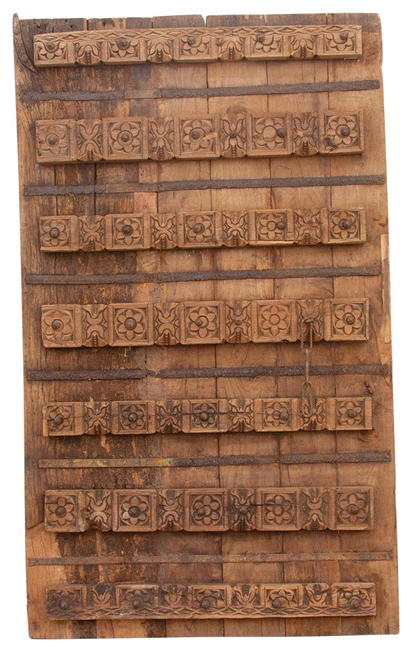 Antique Floral Carved Indian Gate