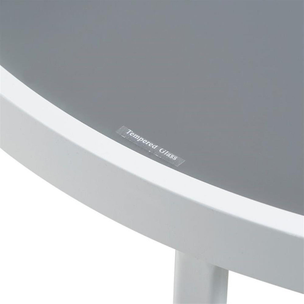 Elle Decor Mirabelle Outdoor Side Table in French White