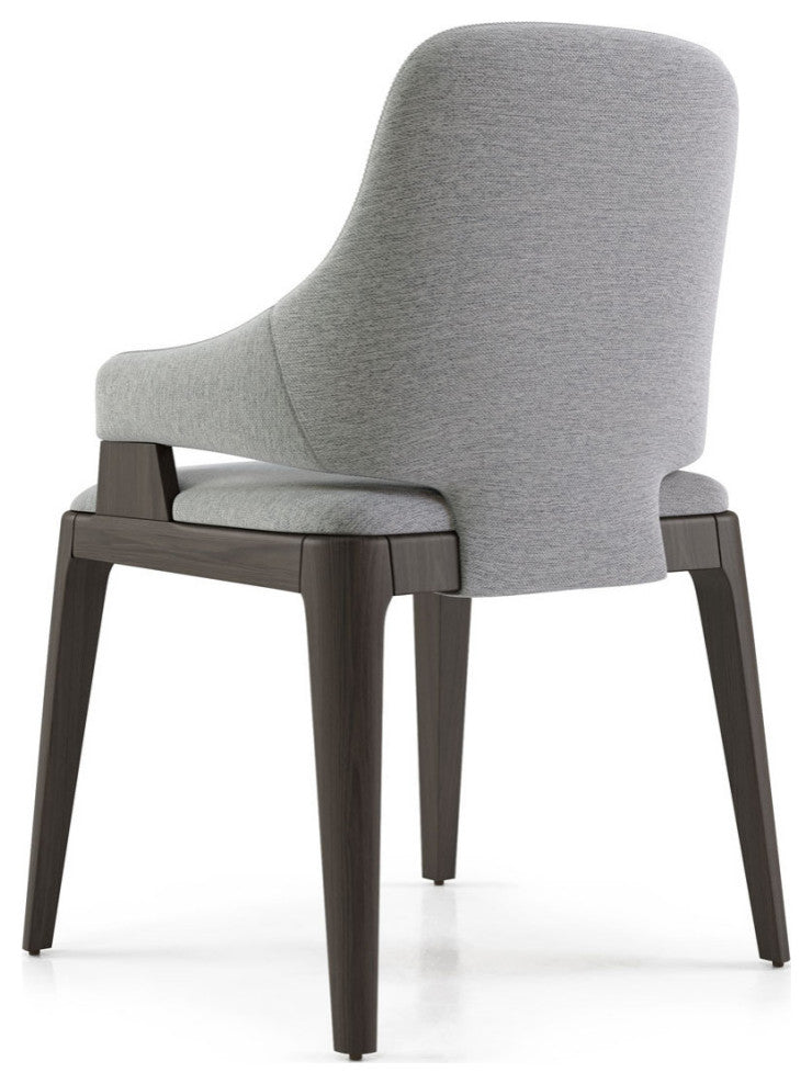 Dumfries Dining Chair in Storm Gray Fabric and Seared Ash