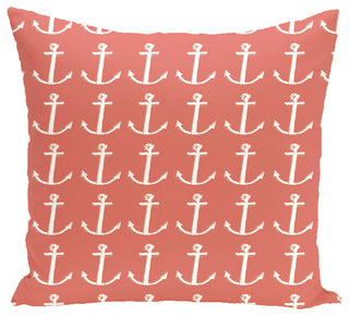 Anchors Away Coastal Print Pillow, Seed, 26"x26"