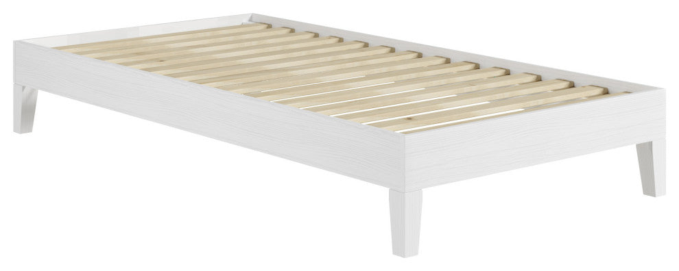 Nix Twin Platform Bed, White