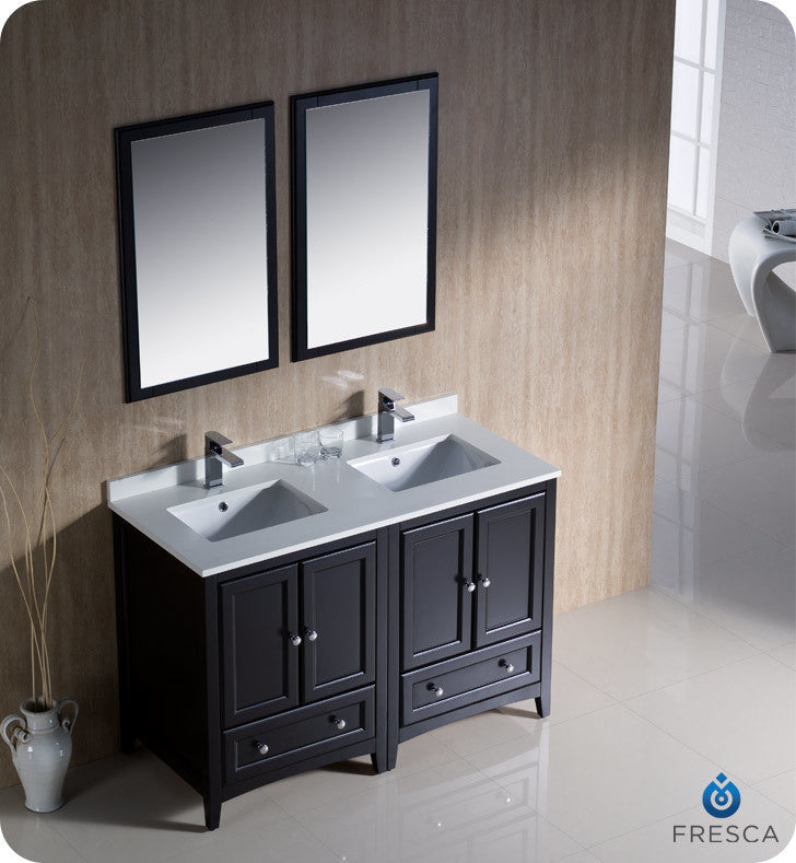 Oxford 48" Espresso Traditional Double Sink Vanity, FFT9131CH