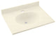 Swan Ellipse Solid Surface Bathroom Vanity Top, Pebble