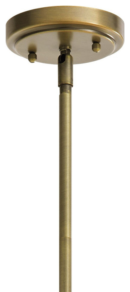 Kichler Everly 1 Light Pendant, Natural Brass