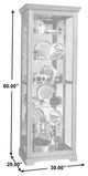 Sliding Door 5 Shelf Curio Cabinet in Golden Oak Brown by Pulaski Furniture