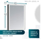 Edge Royale 24" LED Medicine Cabinet Defogger 3X Adjustable Magnifying Mirror