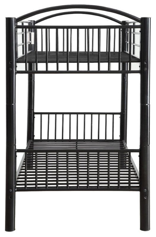 Logan Metal Bunk Bed, Black, Twin/Twin