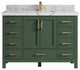 Malibu 48 Single Sink Bath Vanity in Lafayette Green 2" Viola Gold