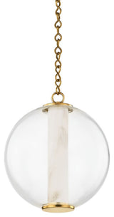 Corbett Lighting 432-12 Pietra 12"W LED Pendant - Vintage Brass