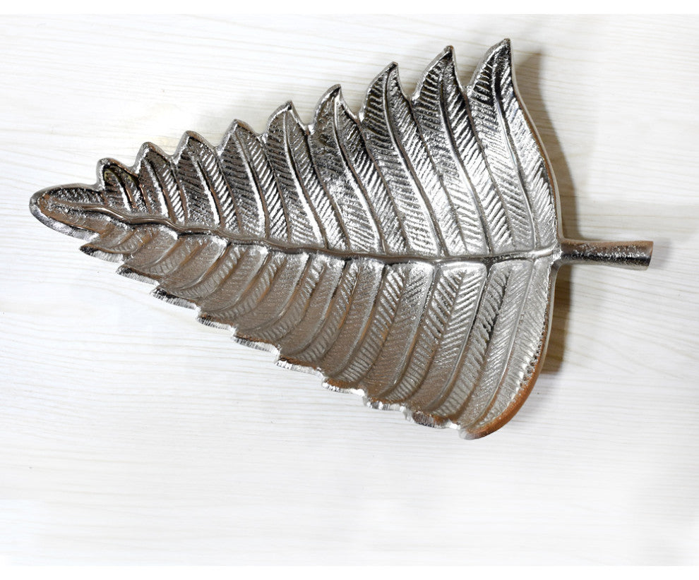 Handmade Decorative Aluminium Try, Silver Color Coated