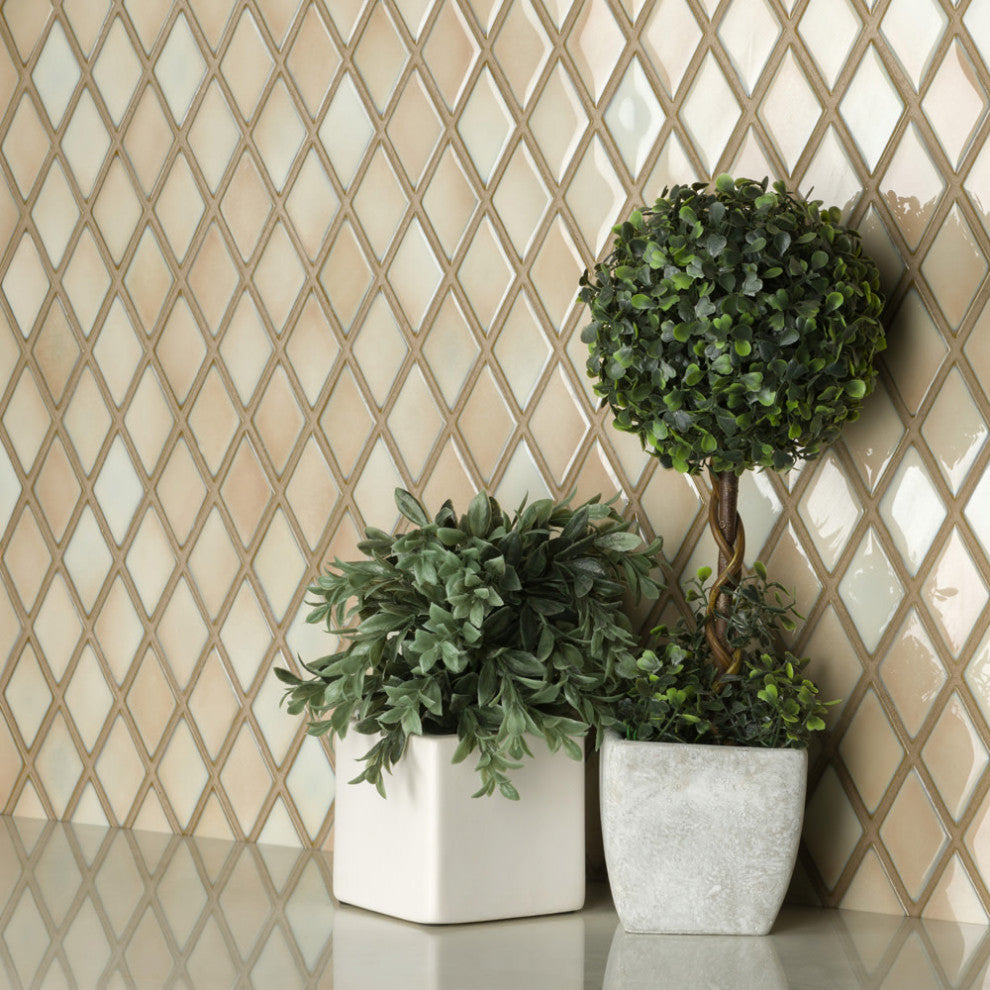 Hudson Kite Porcelain Mosaic Floor and Wall Tile, Truffle
