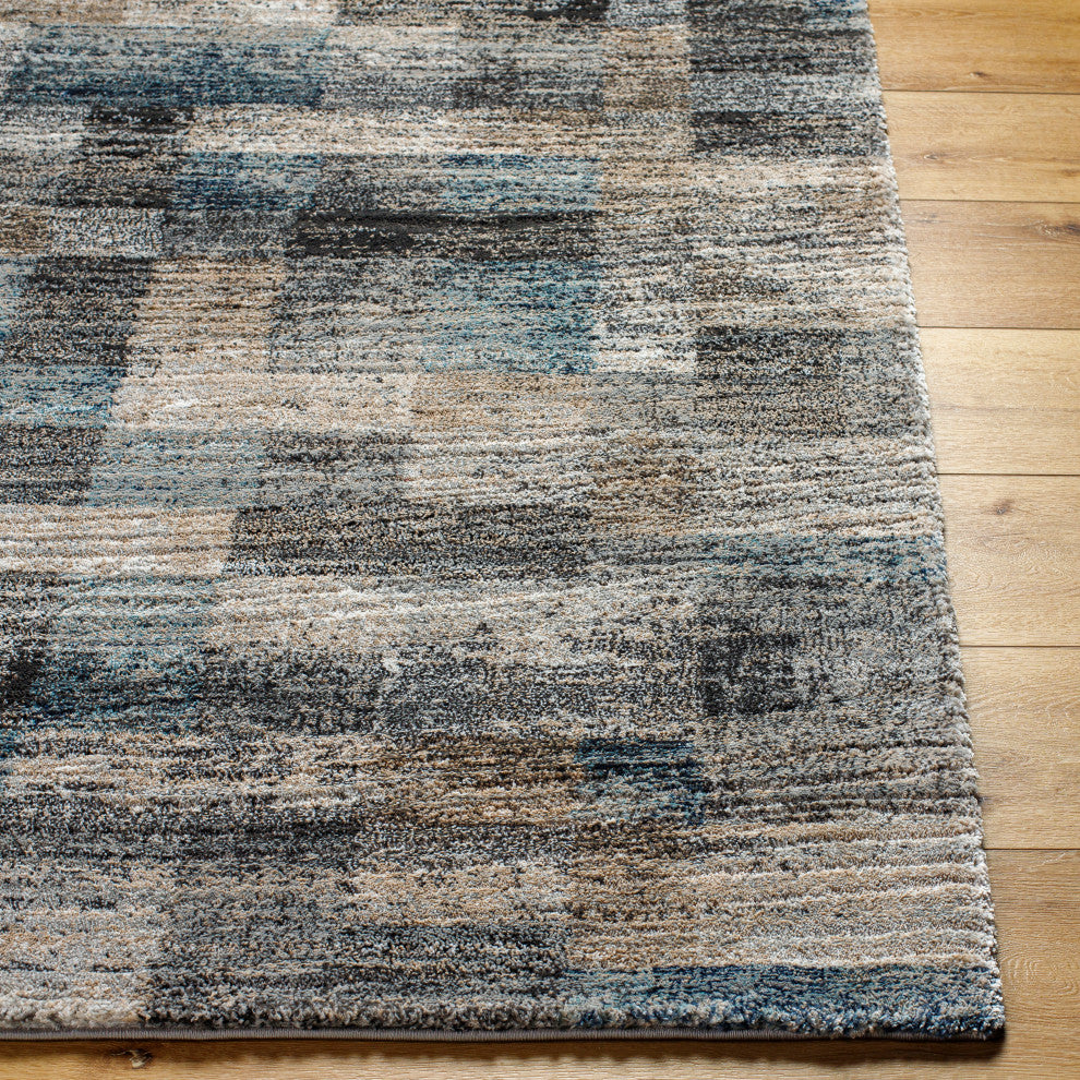 Surya Montana MTN-2310 Machine Woven Area Rug, Grey, 6'7" x 9'