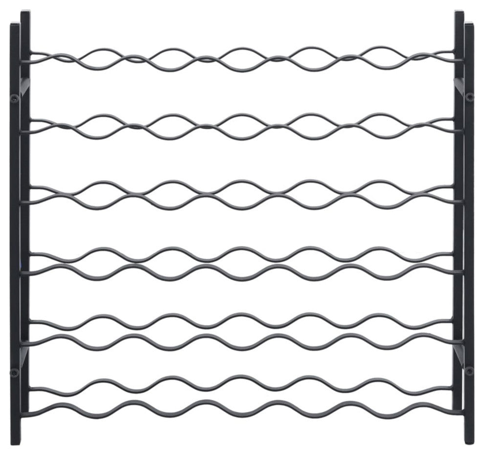 Vidaxl Wine Rack For 36 Bottles Black Iron