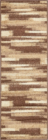 Unique Loom Brown Autumn Wheat 2' 0 x 6' 0 Runner Rug