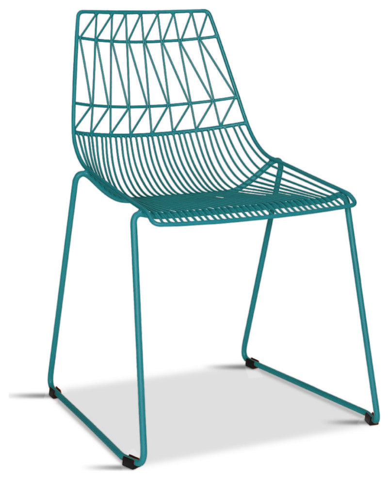 Ace 3 Piece Dining Set with Matte White Table, Matte Teal