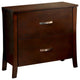 Midland Contemporary Nightstand, Brown Cherry