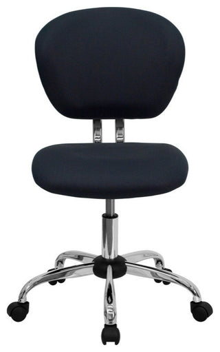 Mid-Back Mesh Swivel Task Chair with Chrome Base, Gray