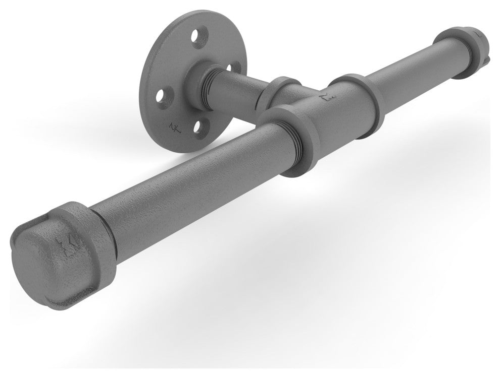 Pipeline Double Roll Toilet Paper Holder, Matte Gray
