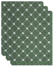 Hunter Green Printed Trellis Paw Small Pet Towel (Set of 3)