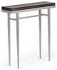 Wick 30" Console Table, Vintage Platinum Finish, Maple Espresso Accents