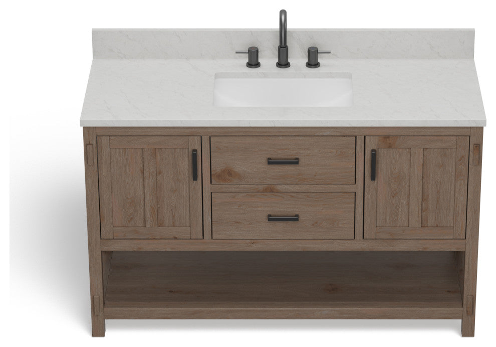 The Betsy Bathroom Vanity, Brown, 54", Single Sink, Freestanding