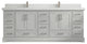 Fenway 84 Double Sink Bath Vanity in Coventry Gray 2" White Quartz