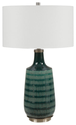 Uttermost Scouts Deep Green Table Lamp