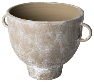 Deya Large Rustic Brown Ceramic Vase