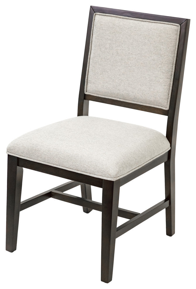 Two Wood Modern Kitchen Table Chairs, Set of 2, Black