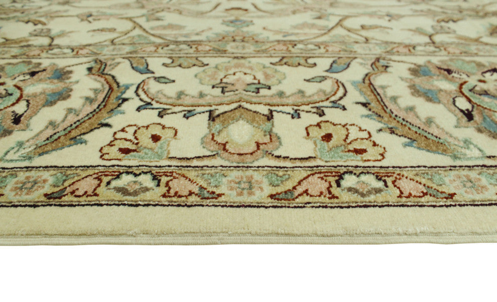 Turkish-Knotted Aesoburn Ivory/Gold Rug, 8'3x10'3