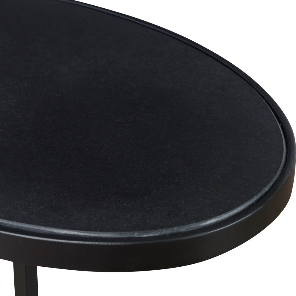 Uttermost 25207 Jessenia Black Marble Accent Table