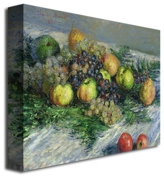 'Still Life with Pears and Grapes' Canvas Art by Claude Monet