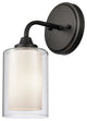 Innovations 342-1W-BK-CLW Fairbank 1 Light 5.125" Bath Vanity Light, Matte Black
