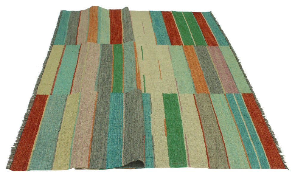 Winchester Kilim Aatif Charcoal/Ivory Rug, 5'9x7'9