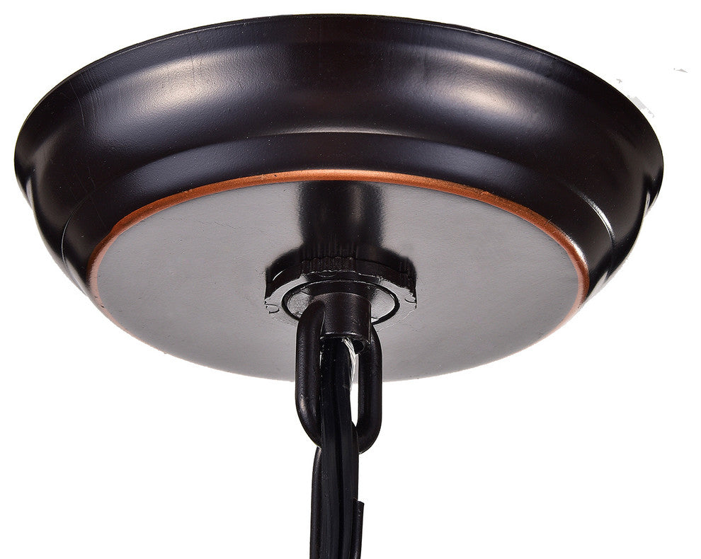 Marya 4-Light Oil Rubbed Bronze Round Beaded Drum Chandelier Crystals Glam