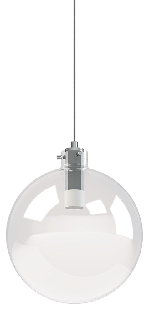 Sphere 12" Clear Glass Single Pendant