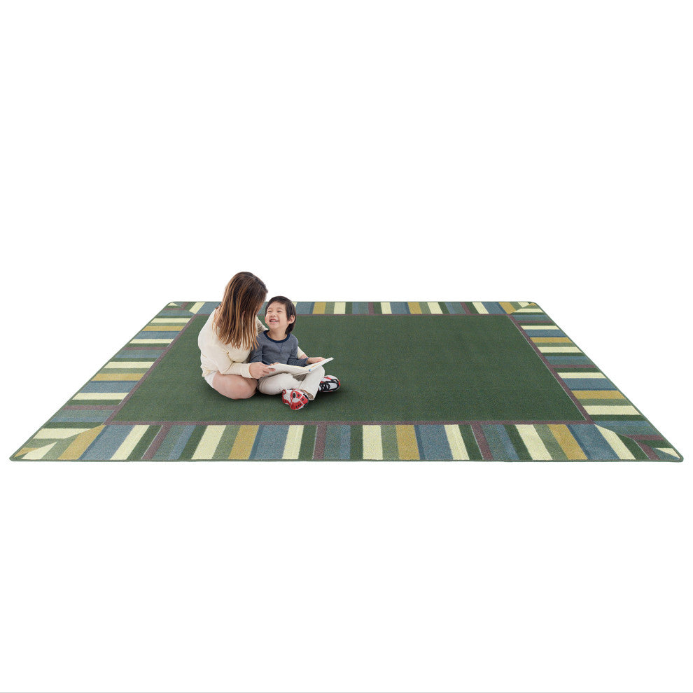 Kid Essentials Rug, Clean Green, Soft, 5'4"x7'8"
