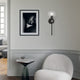 Downtown 1 Light Black With Brushed Nickel Accent Sphere Single Sconce