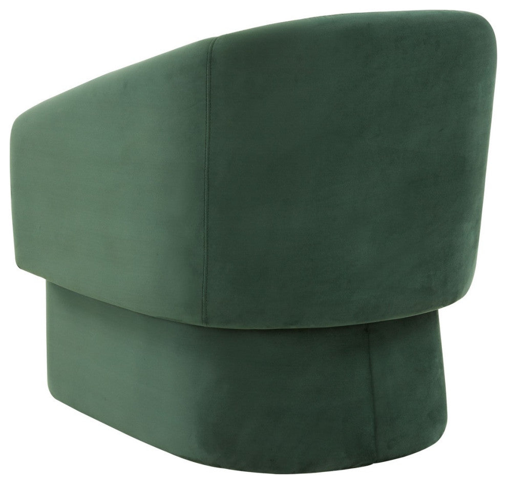 Safavieh Couture Susie Barrel Back Accent Chair, Forest Green