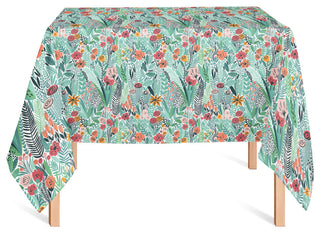 Lush Floral Pattern 58x58 Tablecloth