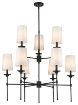 Z-LITE 3033-9MB 9 Light Chandelier, Matte Black